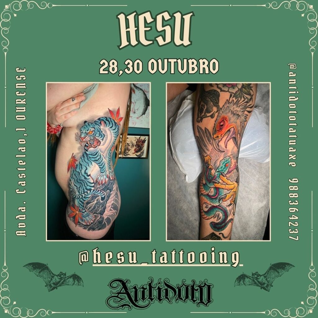 Hesu en Antídoto tatuaje Ourense